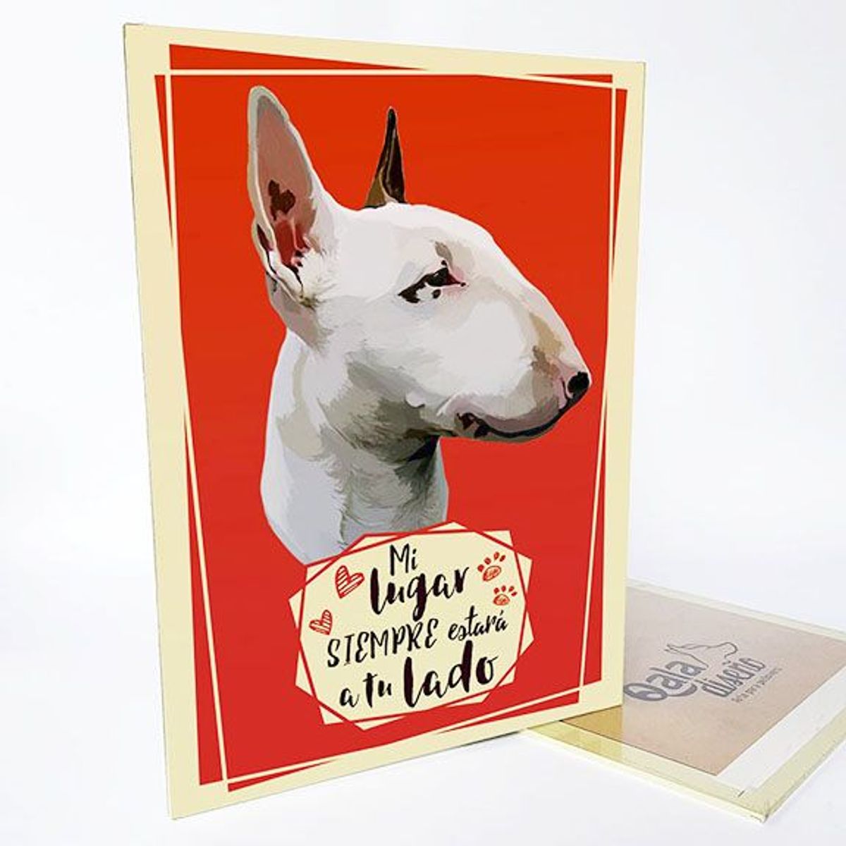 QALA DISEÑO - Cuadro Decorativo - Qala Diseño - Perro Bull Terrier - 30x225 cms