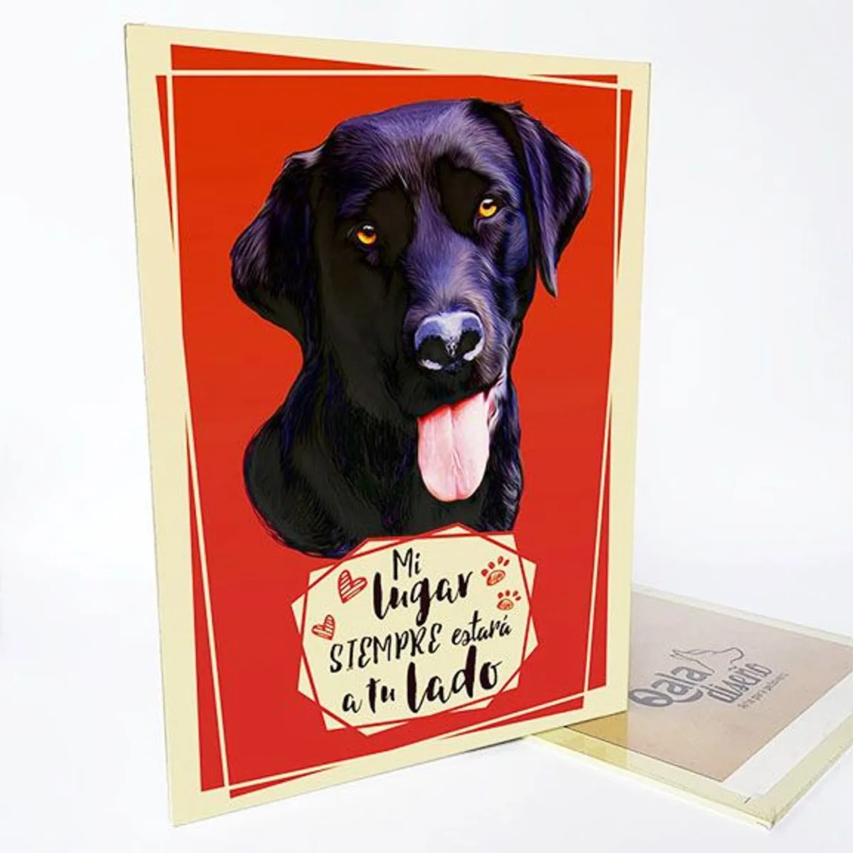 QALA DISEÑO - Cuadro Decorativo - Qala Diseño - Perro Labrador N - 30x225 cms