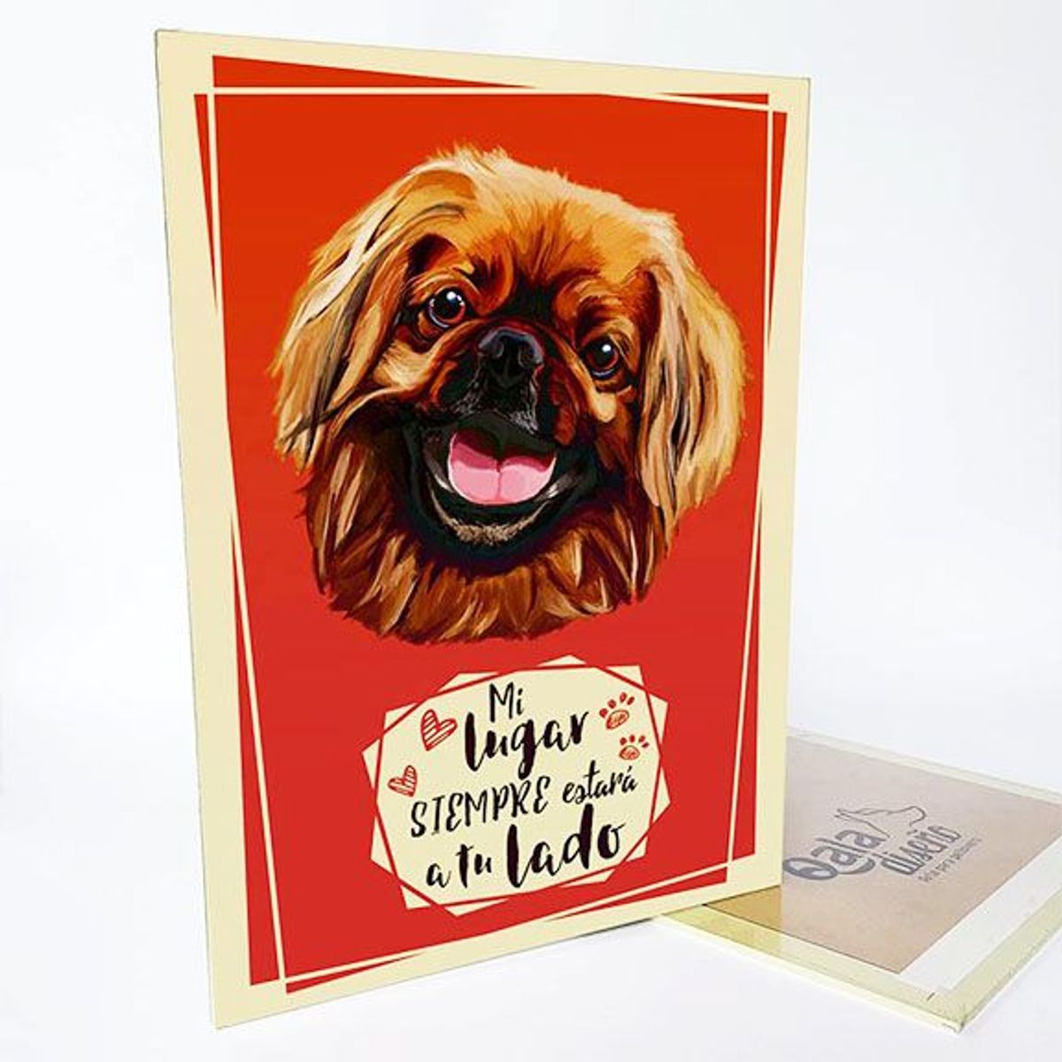 QALA DISEÑO - Cuadro Decorativo - Qala Diseño - Perro Pekinés - 30x225 cms