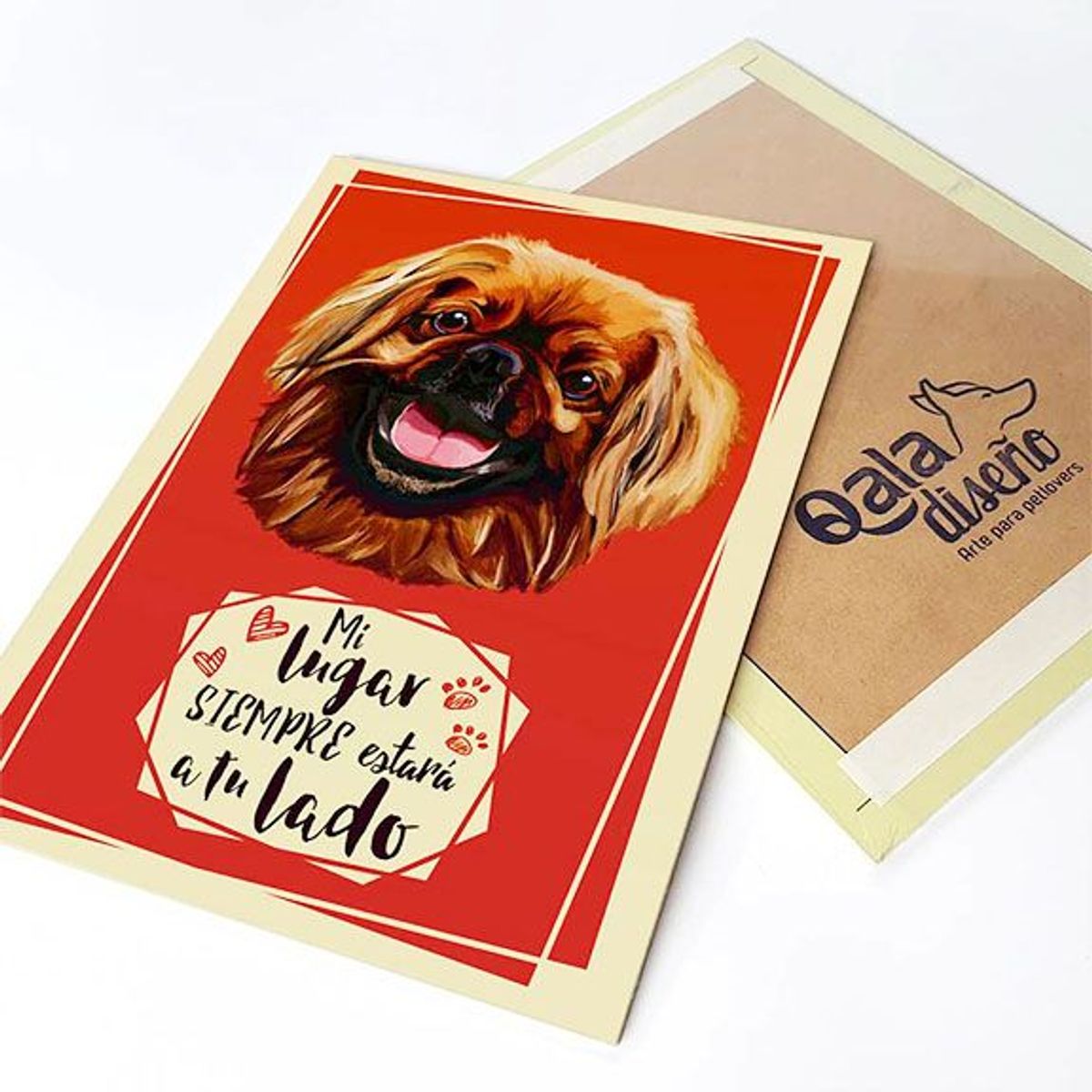 QALA DISEÑO - Cuadro Decorativo - Qala Diseño - Perro Pekinés - 30x225 cms