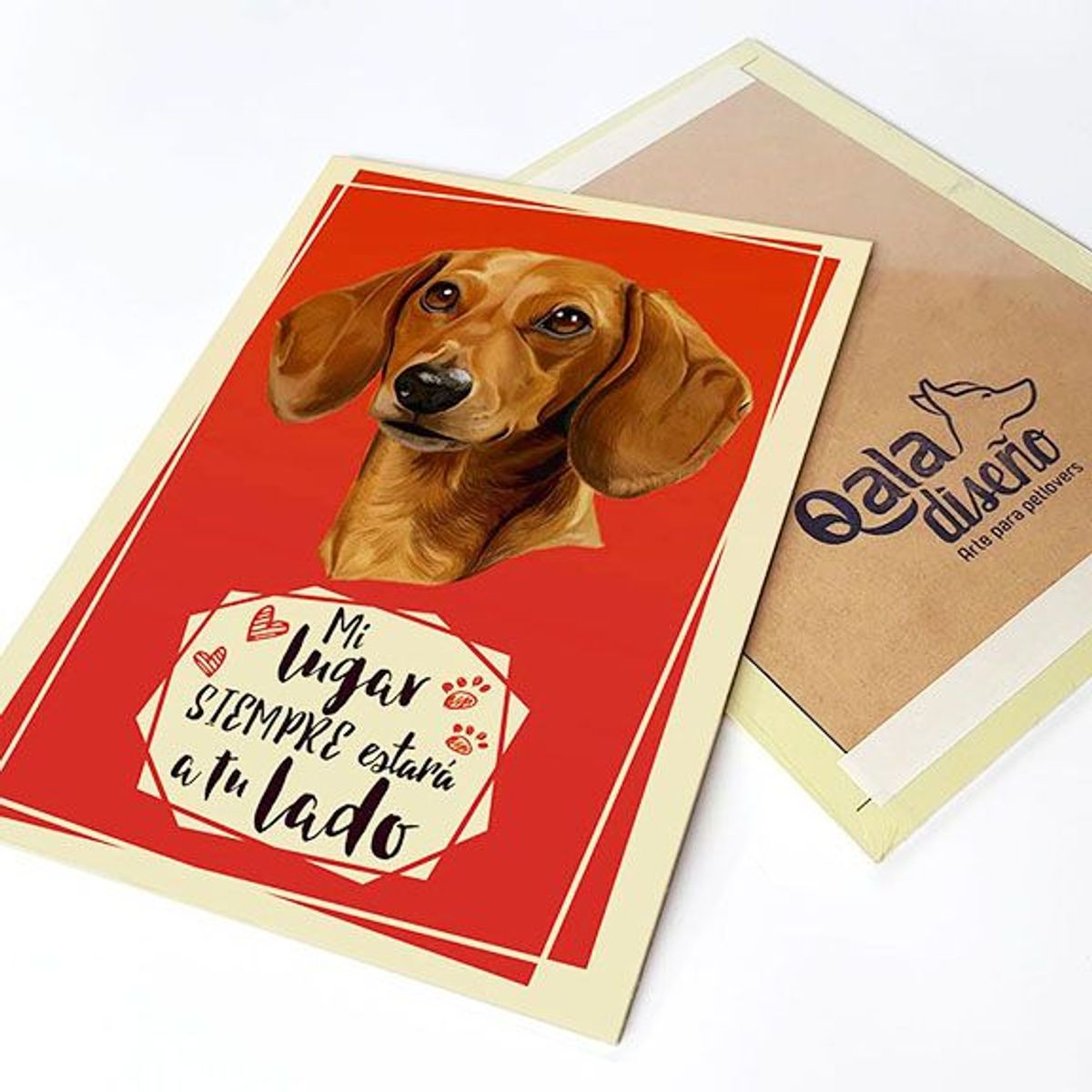 QALA DISEÑO - Cuadro Decorativo - Qala Diseño - Perro Salchicha M - 30x225 cms