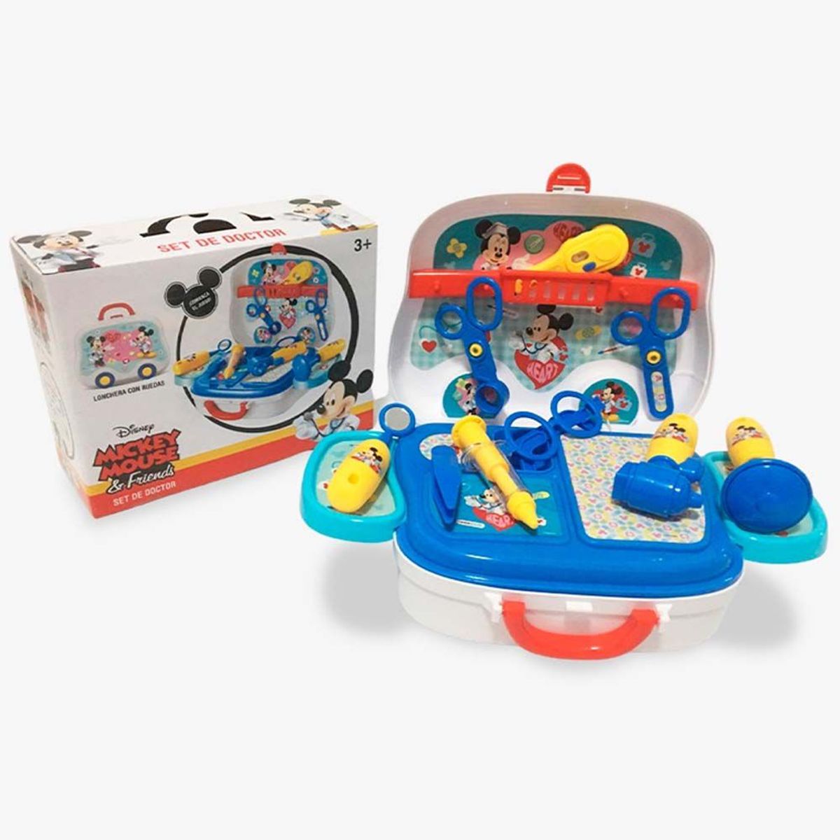 DISNEY - Set De Doctor Y Lonchera 2 En 1 Mickey Mouse Y Amigos