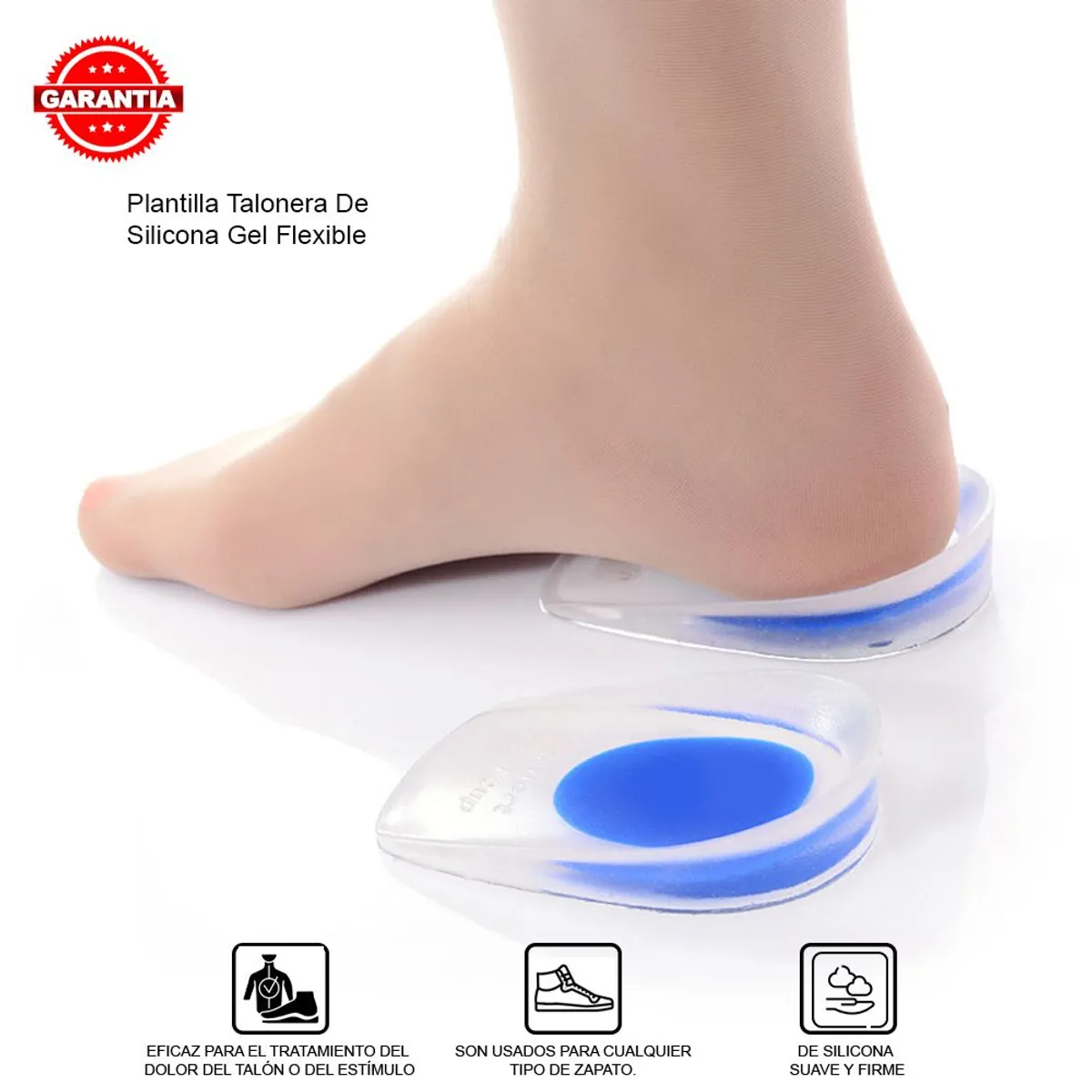 GENERICO - Plantilla Talonera  Silicona Flexible Multicolor