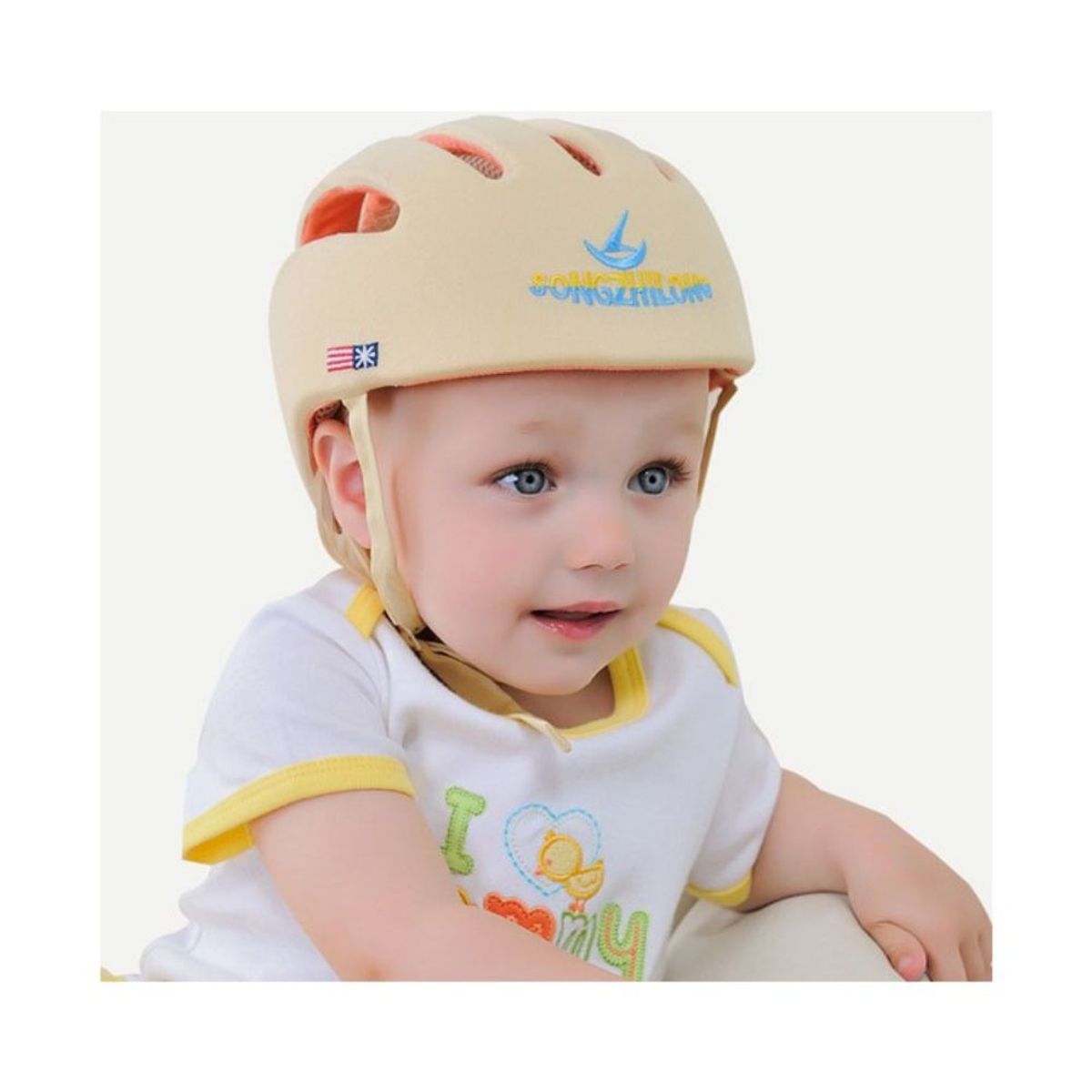 GENERICO - Casco para Bebé Protección Headguard  Beige