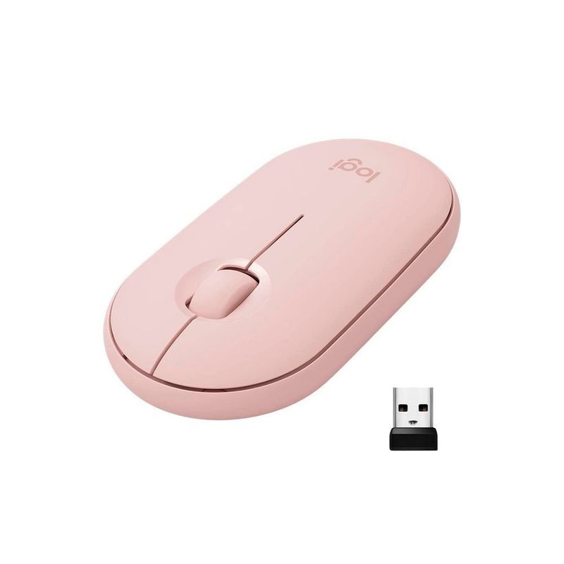 LOGITECH - Mouse  Logitech Bluetooh Inalámbrico Ergonomico Pebble Pink Confort