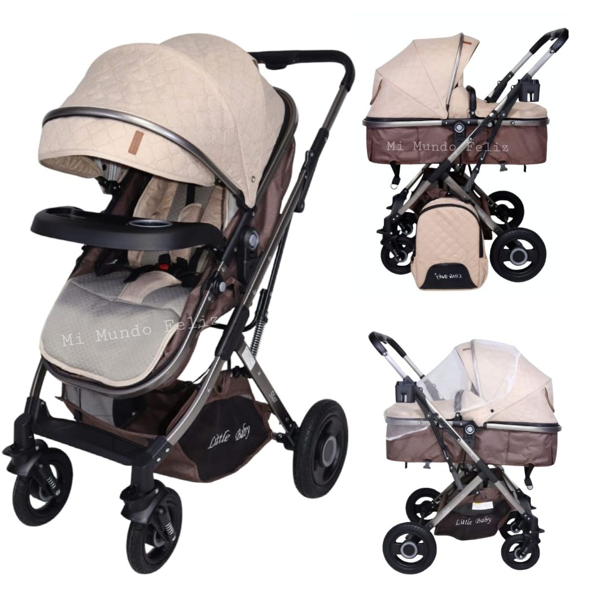 BABY HAPPY - Coche Moises para Bebe Reversible 2025 Golden Kah