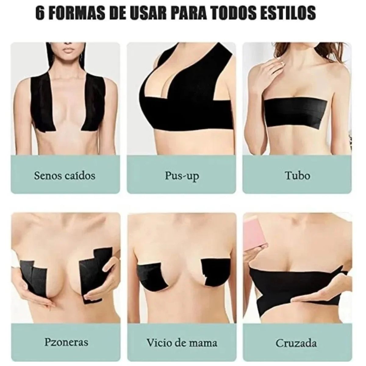 INSPIRA MARKET - Bood Tape Cinta Levanta Busto Senos Parche de Busto Senos Cubre Pezón