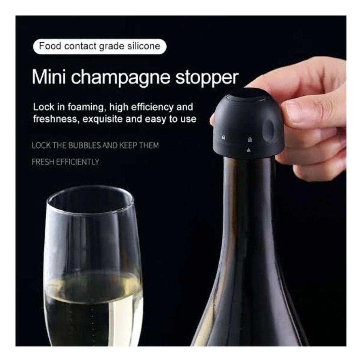 GENERICO - Tapa para Botellas Negro