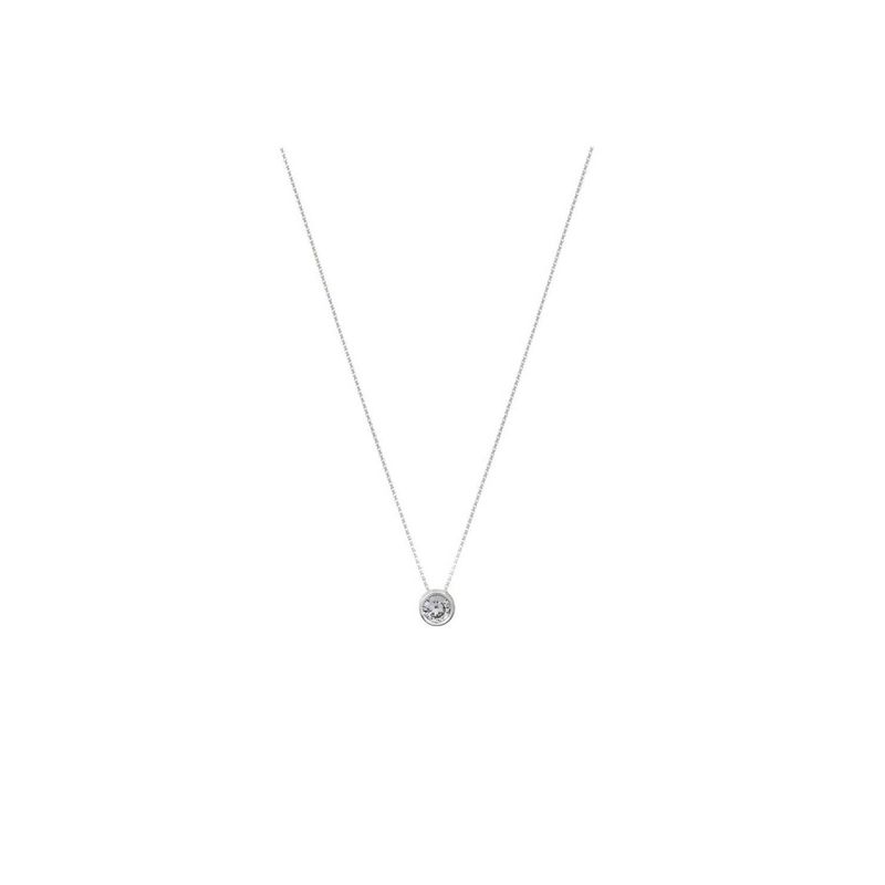 CLEO JOYAS & ACCESORIOS - Collar punto de luz cristal plata mujer