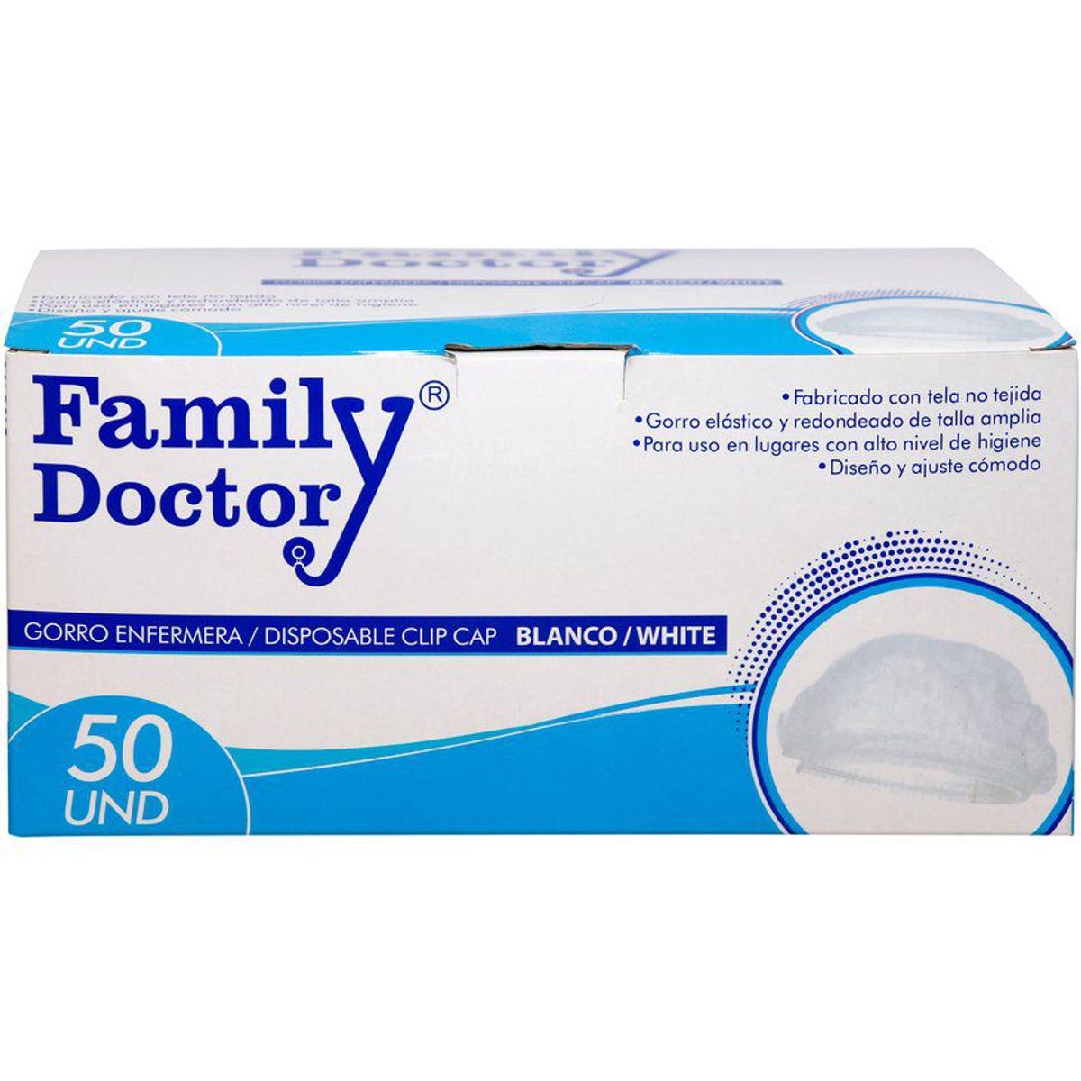 FAMILY DOCTOR - Gorro quirúrgico pack 500 unidades family doctor
