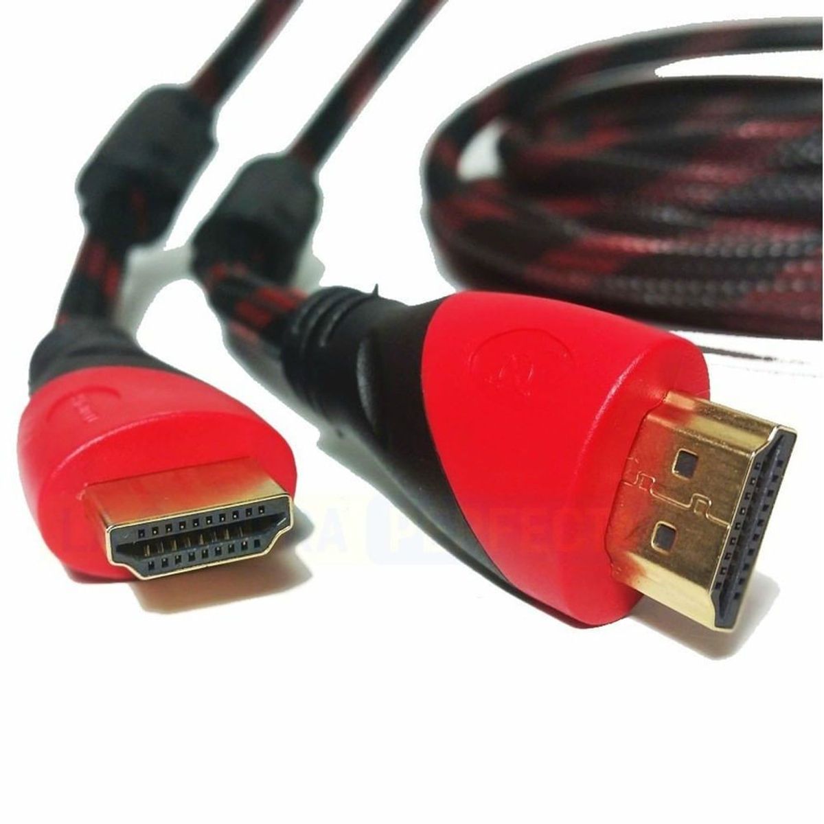 GENERICO - Cable HDMI - HDMI Con Filtro 10 metros Full HD 3D V1.4 Enmallado Negro