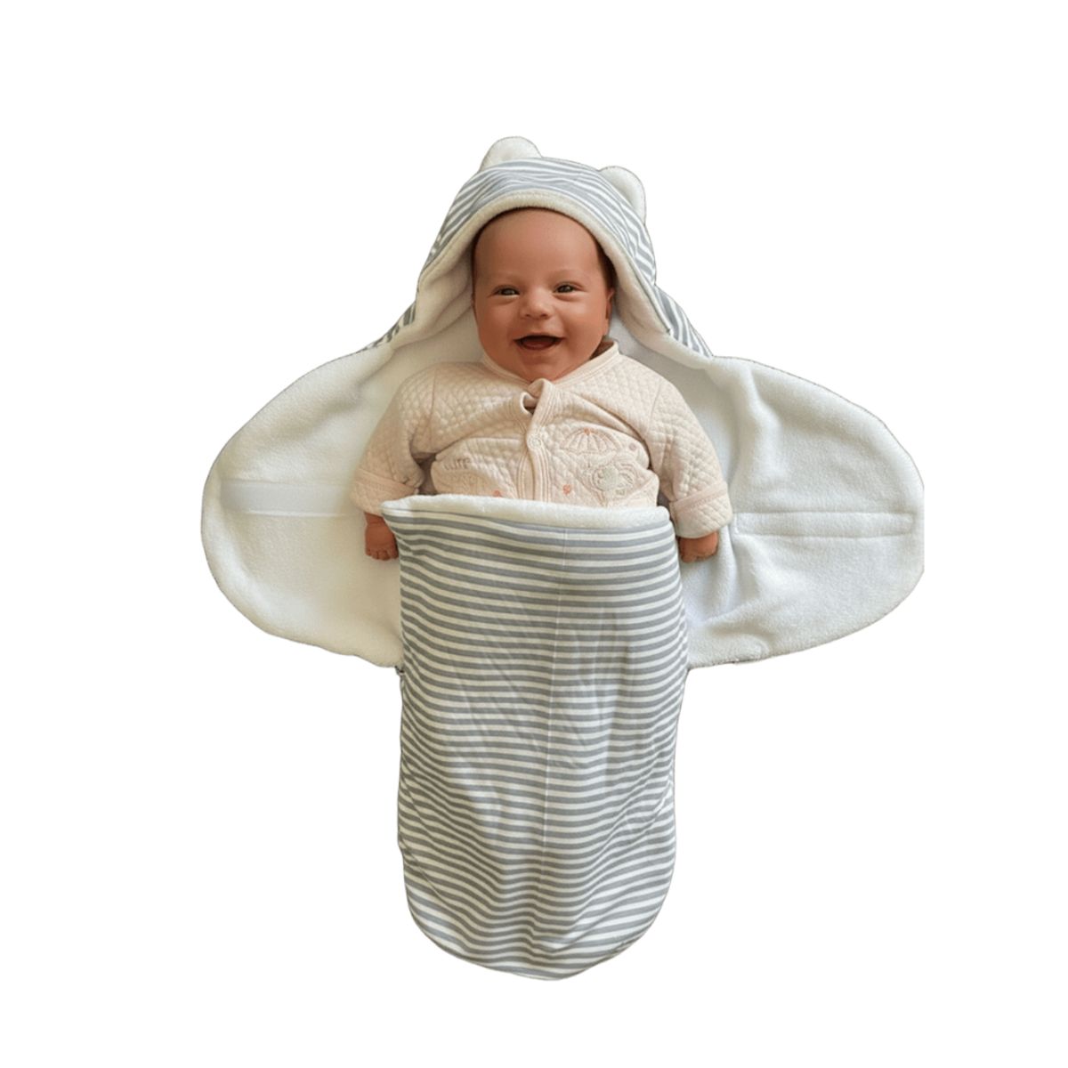 GENERICO - Manta Envolvente de algodón y felpa para bebé