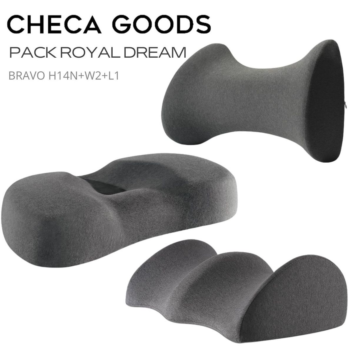 CHECAGOODS - PACK DREAM Almohada Anatómica  Lumbar  Piernas