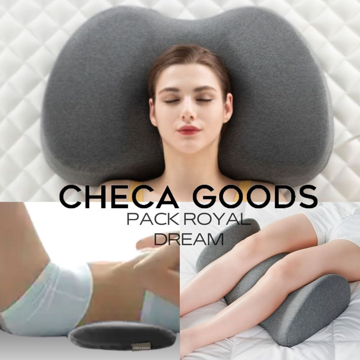 CHECAGOODS - PACK ROYAL DREAM Almohada Anatómica  Lumbar  Piernas
