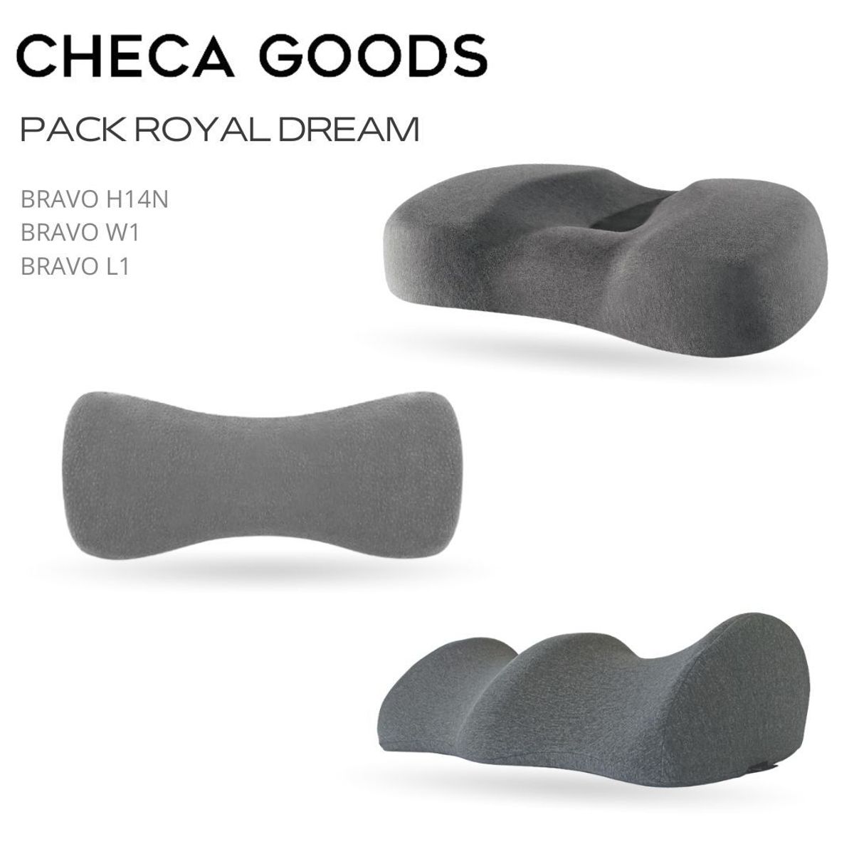 CHECAGOODS - PACK ROYAL DREAM Almohada Anatómica  Lumbar  Piernas