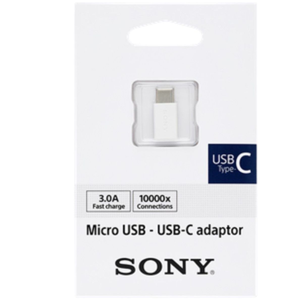 SONY - Mini Conector Sony Micro USB a USB-C Blanco - CP-BC0W