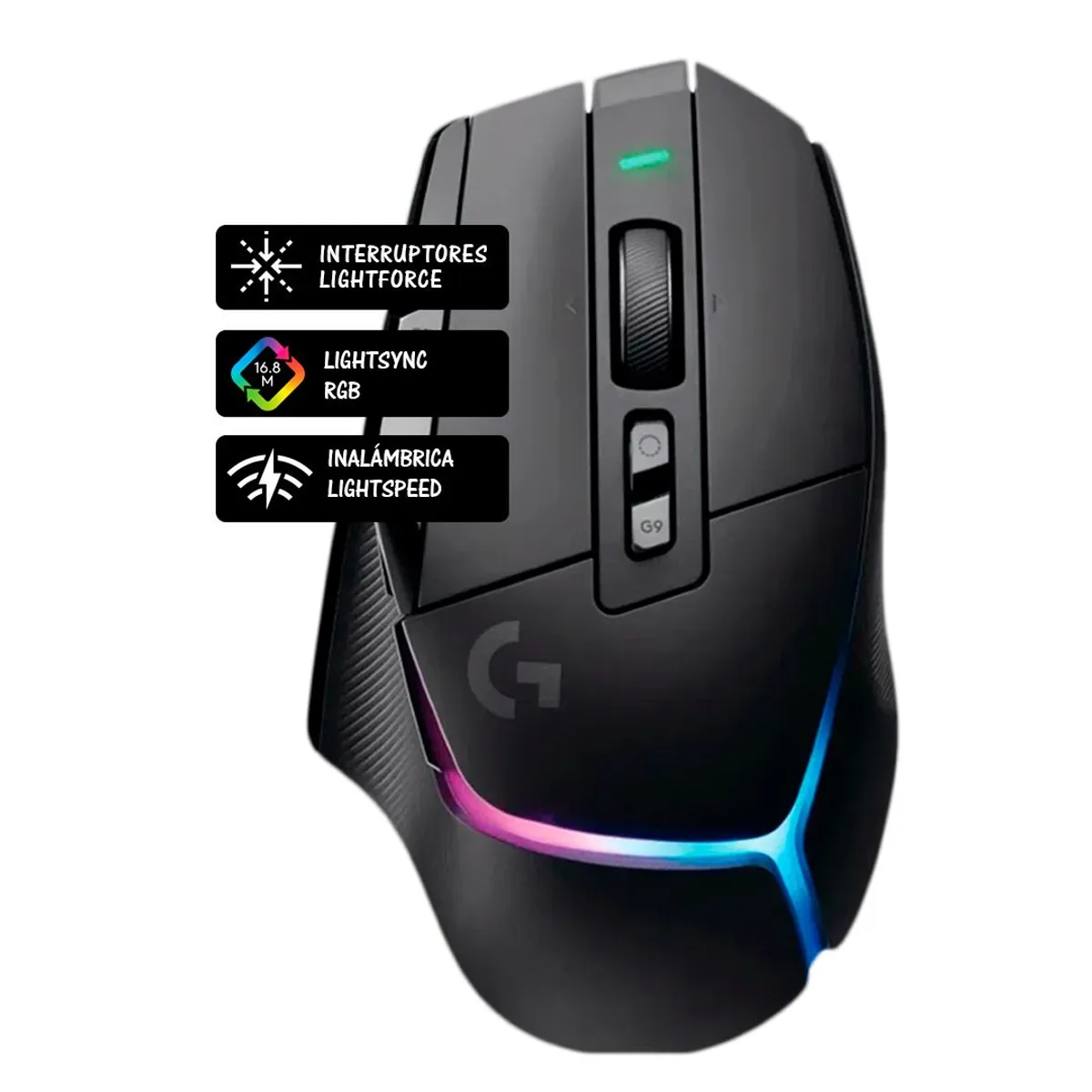 LOGITECH - Mouse Logitech G502X plus RGB Wireless - Negro