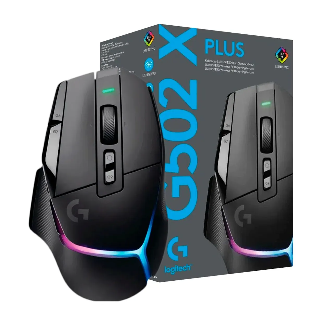 LOGITECH - Mouse Logitech G502X plus RGB Wireless - Negro