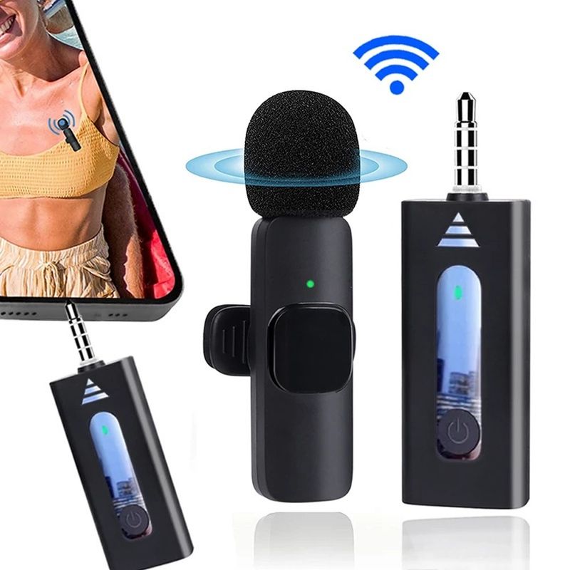 GENERICO - Mini Micrófono Solapa inalámbrico recargable plug 35mm android