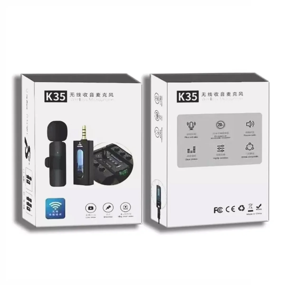 GENERICO - Mini Micrófono Solapa inalámbrico recargable plug 35mm android