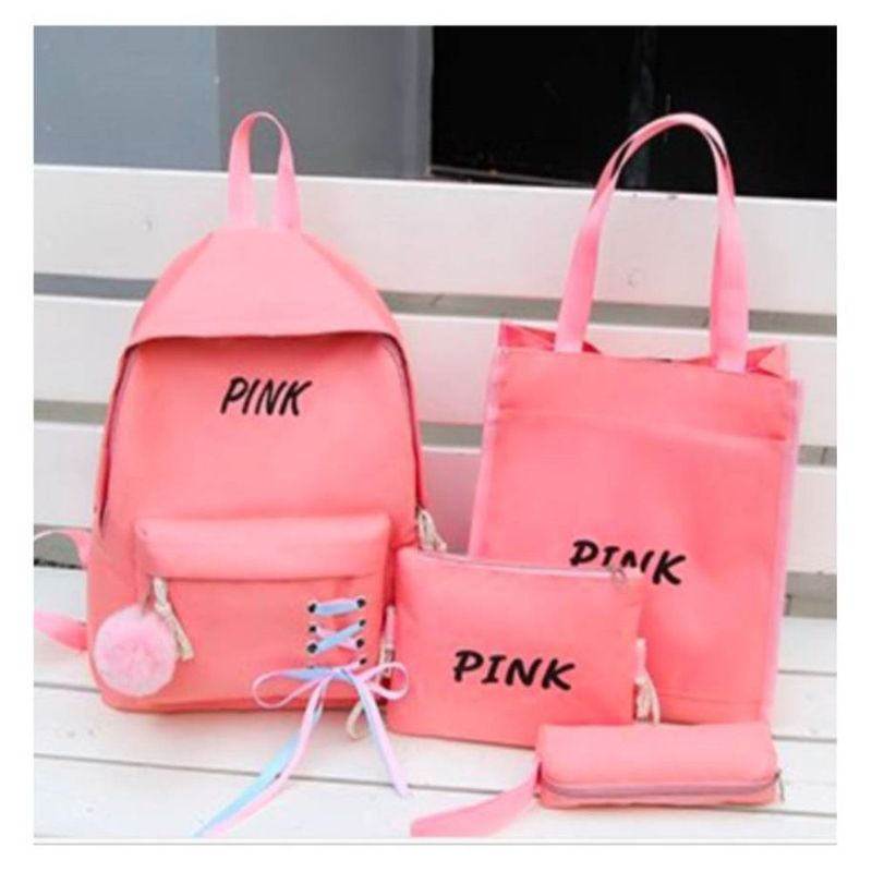 GENERICO - Mochila Juvenil Kawaii Mochila Aesthetic Set x 4