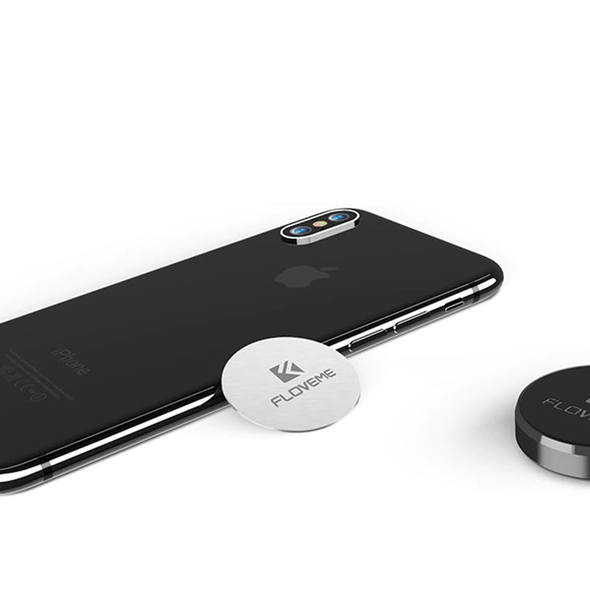 FLOVEME - Soporte magnético circular para celular o móvil para auto - Negro