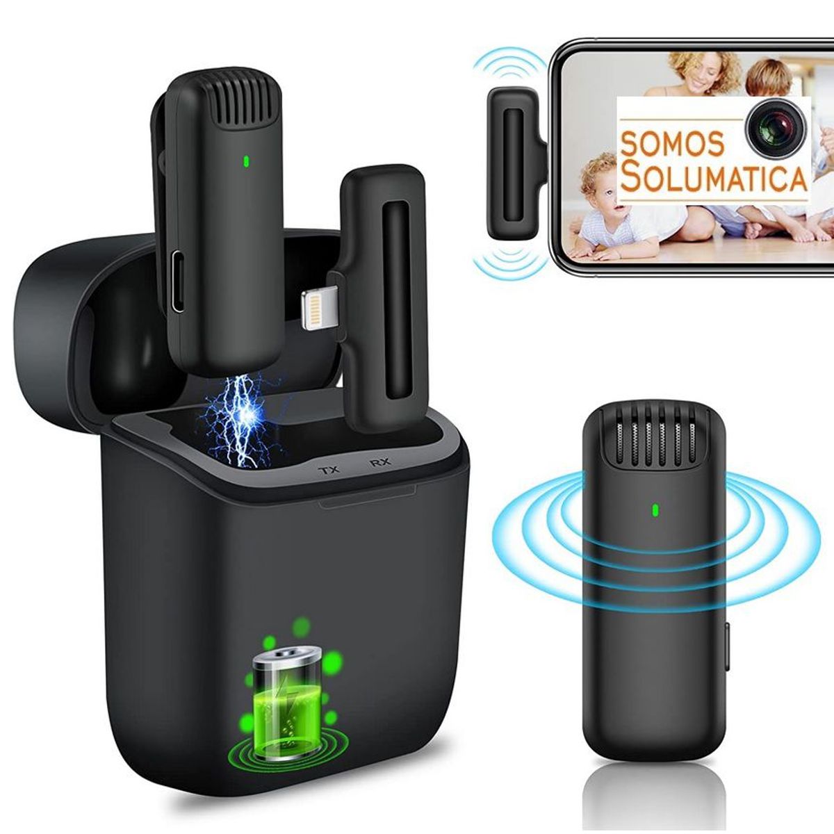 OEM - Microfono Inalambrico J11 - Lightning para iphone - Tiktok Facebook