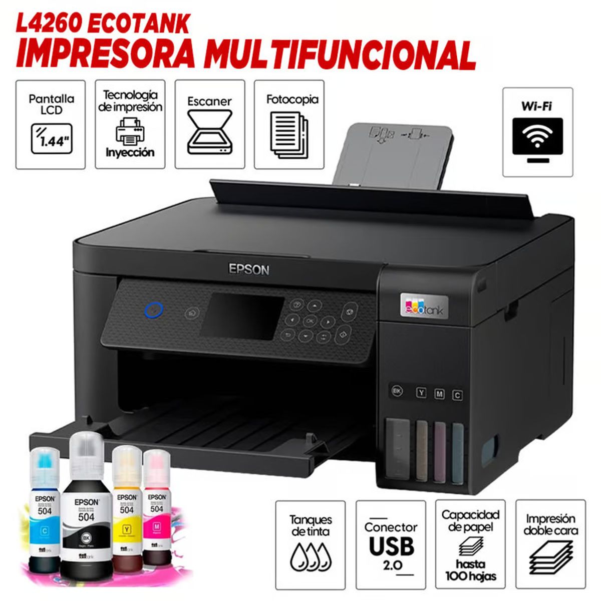 EPSON - Impresora Multifuncional Epson L4260 Duplex WIFI
