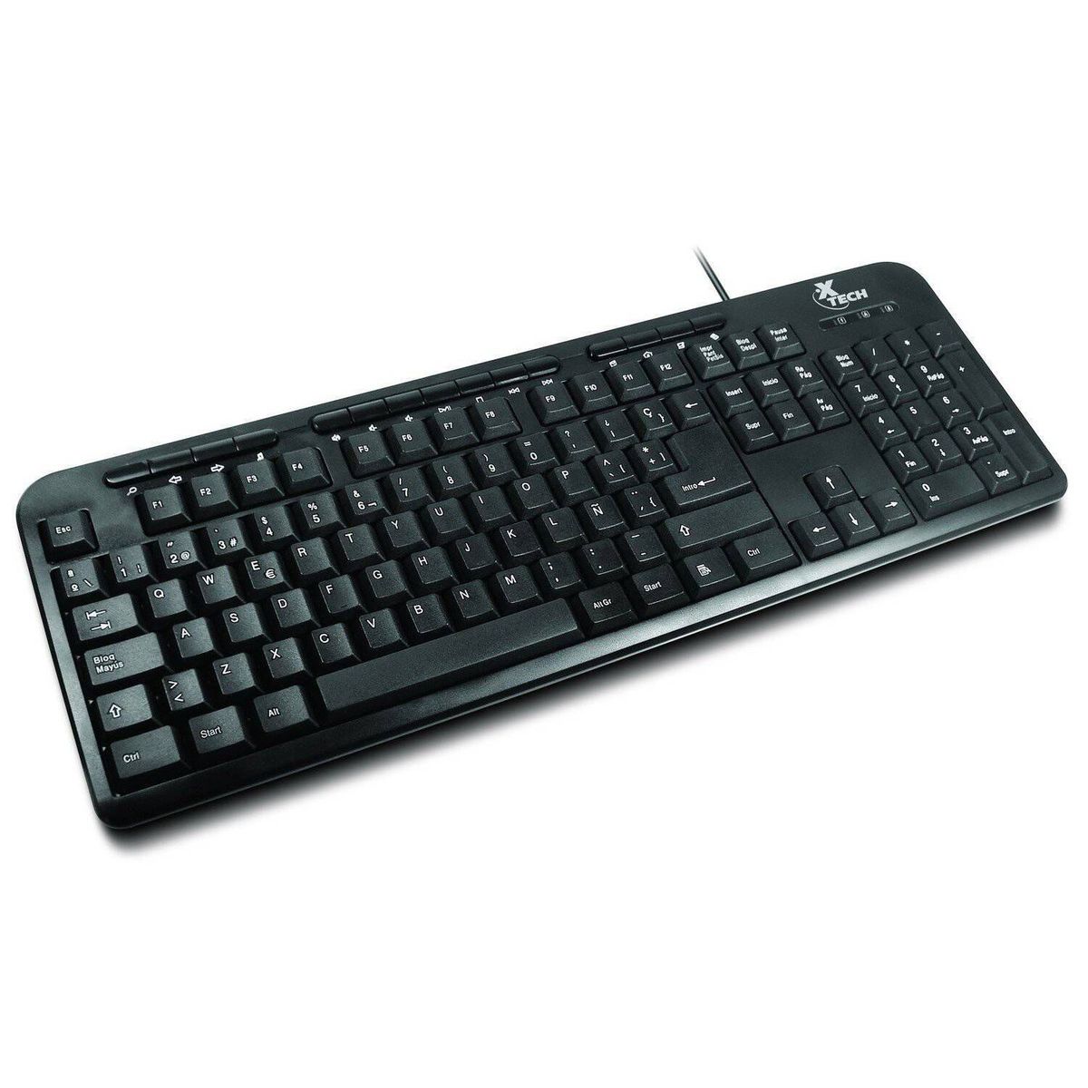 XTECH - Xtech Teclado Multimedia en Español 105 teclas Cableado USB - XTK-130