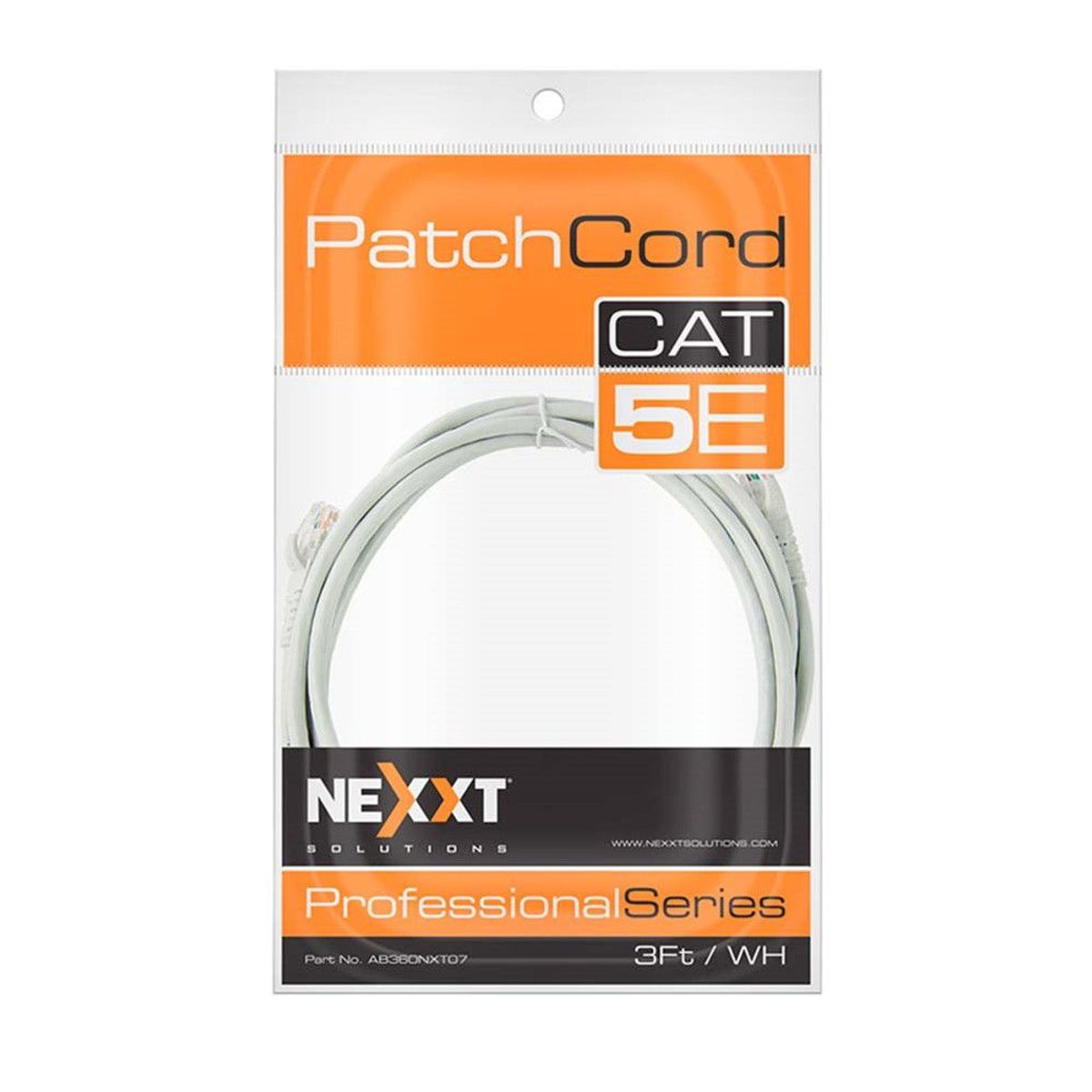 NEXXT SOLUTIONS - Cable Nexxt Patch Cord RJ-45 UTP 5E Blanco Gris 09m - AB360NXT07
