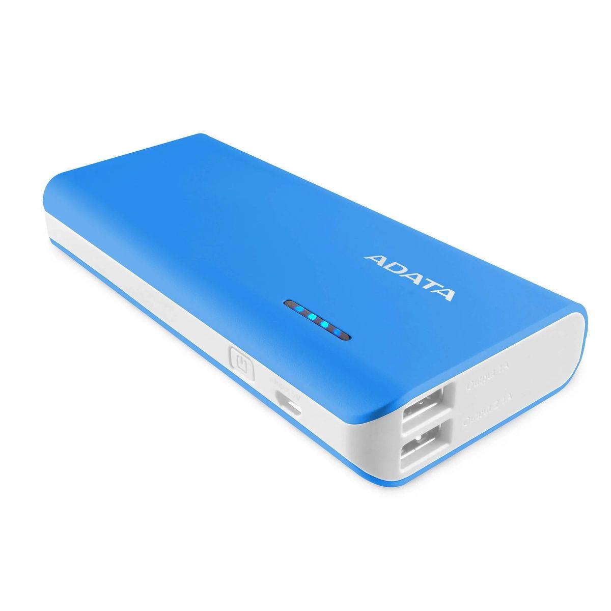 ADATA - Adata Power Bank PT100 Azul Blanco 10000MAH - APT100-10000M-5V-CBLWH
