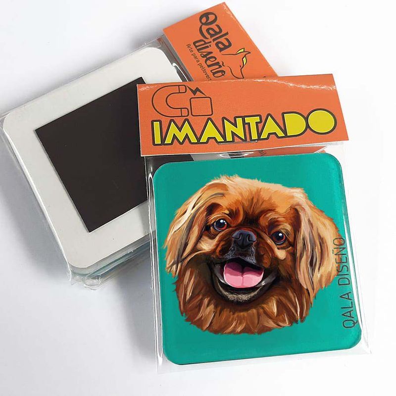 QALA DISEÑO - Imantado de Acrílico - Qala Diseño - Perro Pekinés - Magneto 6x6