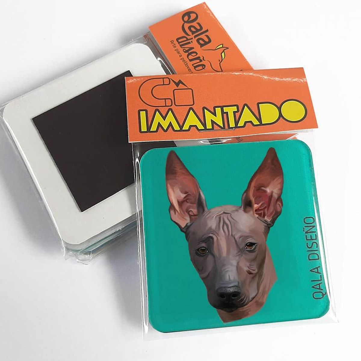 QALA DISEÑO - Imantado de Acrílico - Qala Diseño - Perro Peruano Viringo - Magneto