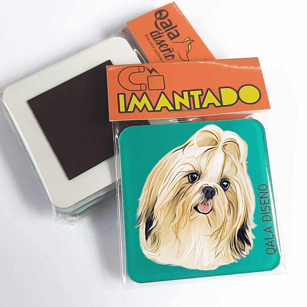 QALA DISEÑO - Imantado de Acrílico - Qala Diseño - Perro Shih Tzu 1 - Magneto 6x6