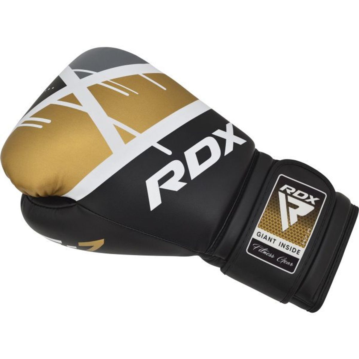 RDX - GUANTES DE BOXEO RDX BGR-F7 NEGRO DORADO-12 ONZAS