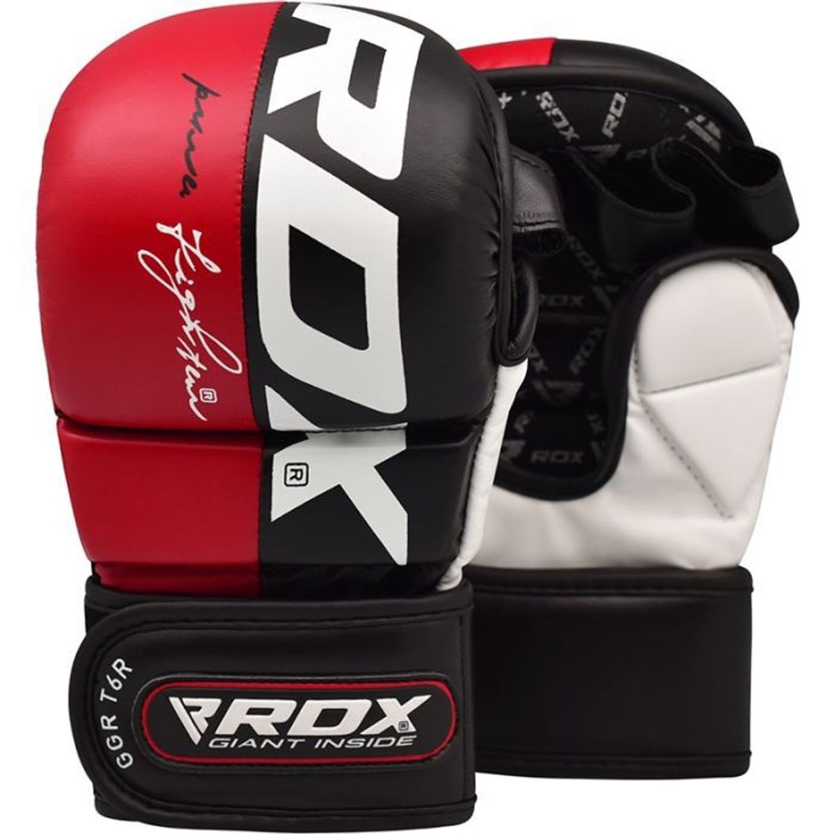 RDX - RDX T6 GUANTES MMA DE SPARRING ROJO-XL