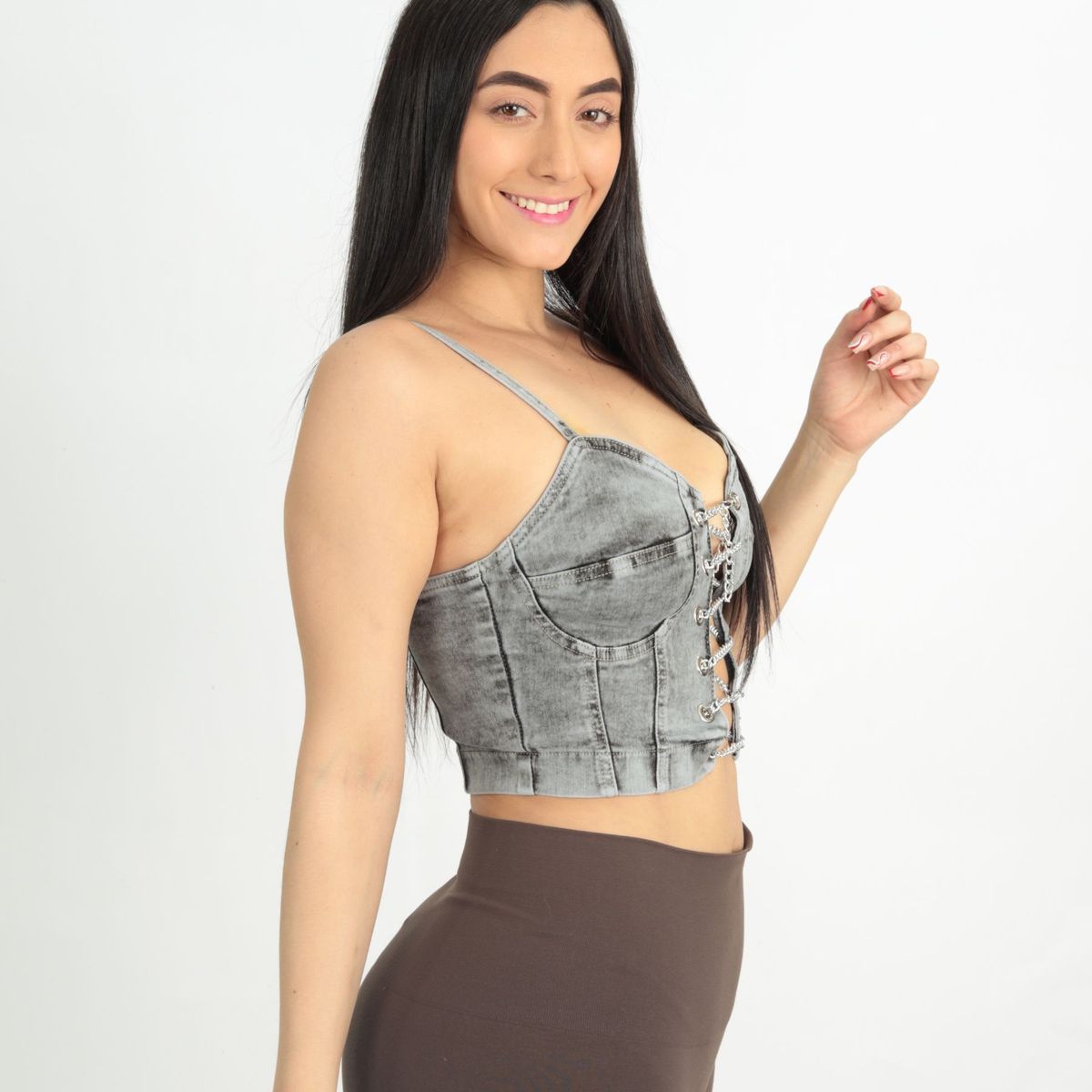 BENCUS JEANS - Top Jean Mujer Cadenas Moda Colombiana Exclusivo