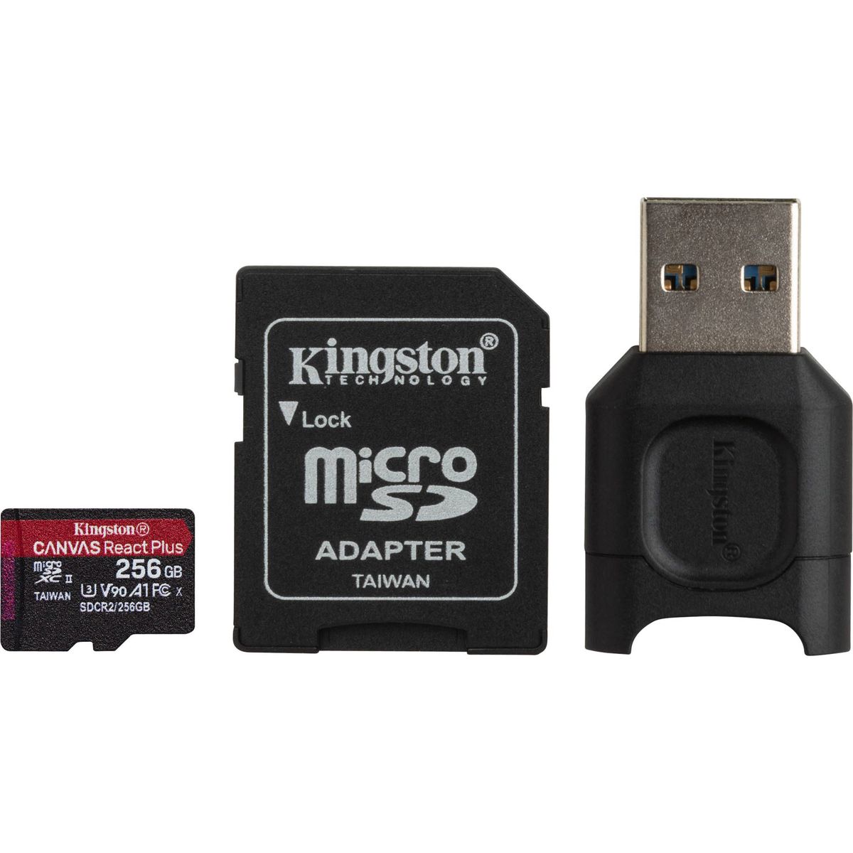 KINGSTON - Kingston 256GB Canvas React Plus 8K UHS-II MicroSDXC MLPMR2256GB