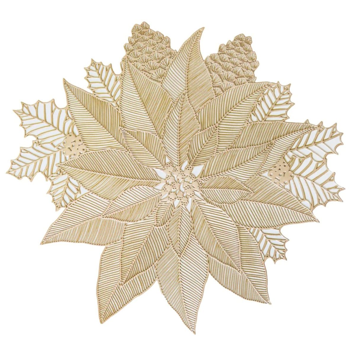 BENSON MILLS - Juego x 6 Individuales Benson Mills Bouquet dorado