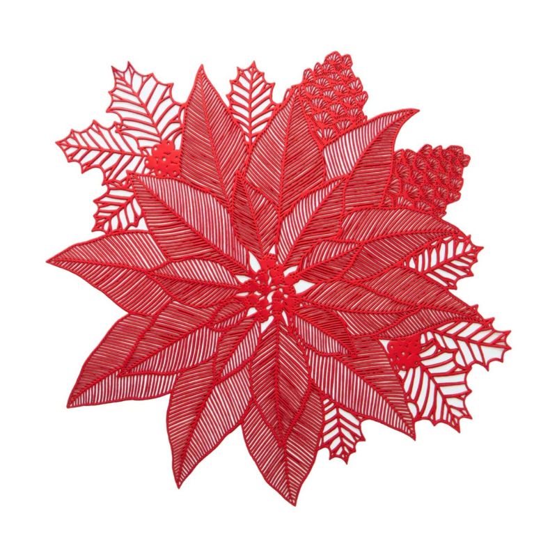 BENSON MILLS - Juego x 6 individuales Benson Mills Bouquet rojo