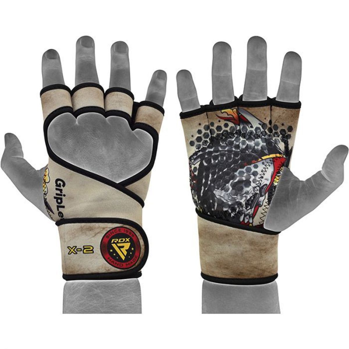 RDX - RDX X2 T1 GUANTES DE LEVANTAMIENTO DE PESAS CON CORREA - LXL