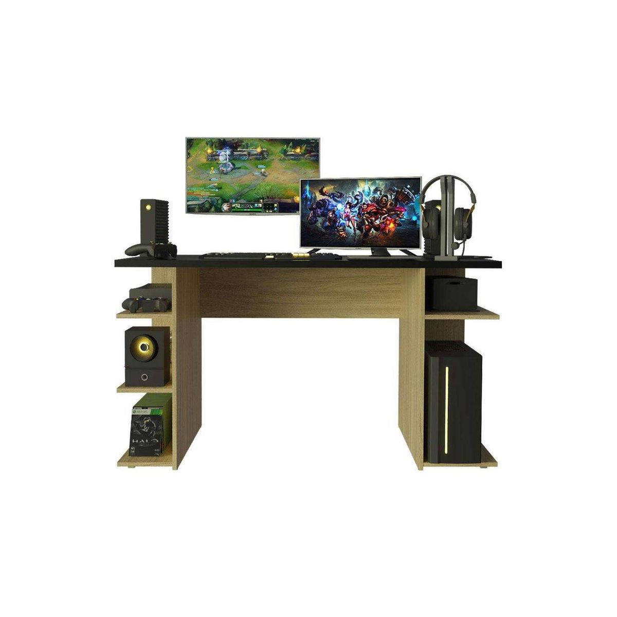 MUEBLES CRISOSTOMO - Escritorio gamer janeiro miel 130cm