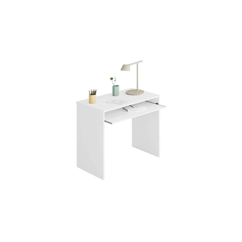MUEBLES CRISOSTOMO - Escritorio para pc juvenil blanco80cm