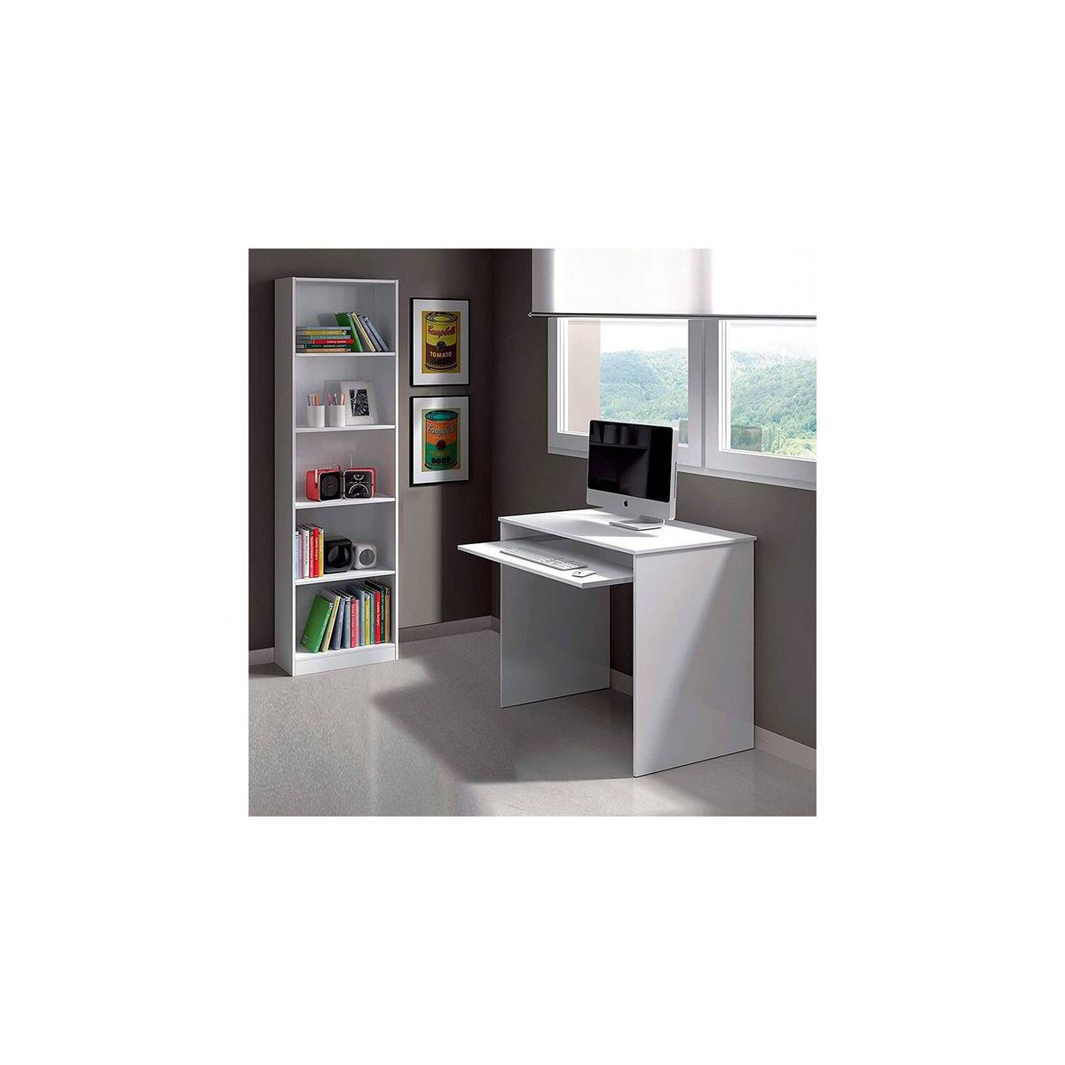 MUEBLES CRISOSTOMO - Librero juvenil blanco