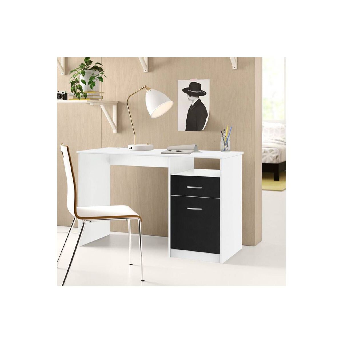 MUEBLES CRISOSTOMO - Escritorio garry blanco 120cm