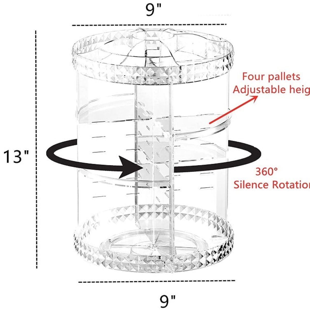 OEM - Organizador giratorio de maquillaje 360º