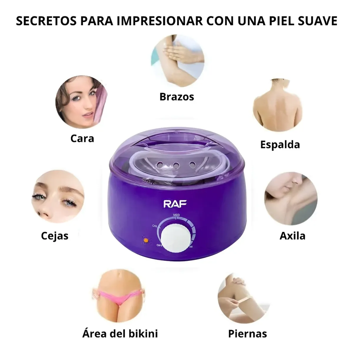 GENERICO - Olla Calentadora Para Cera Depilatoria Raf Color Violeta Oscuro