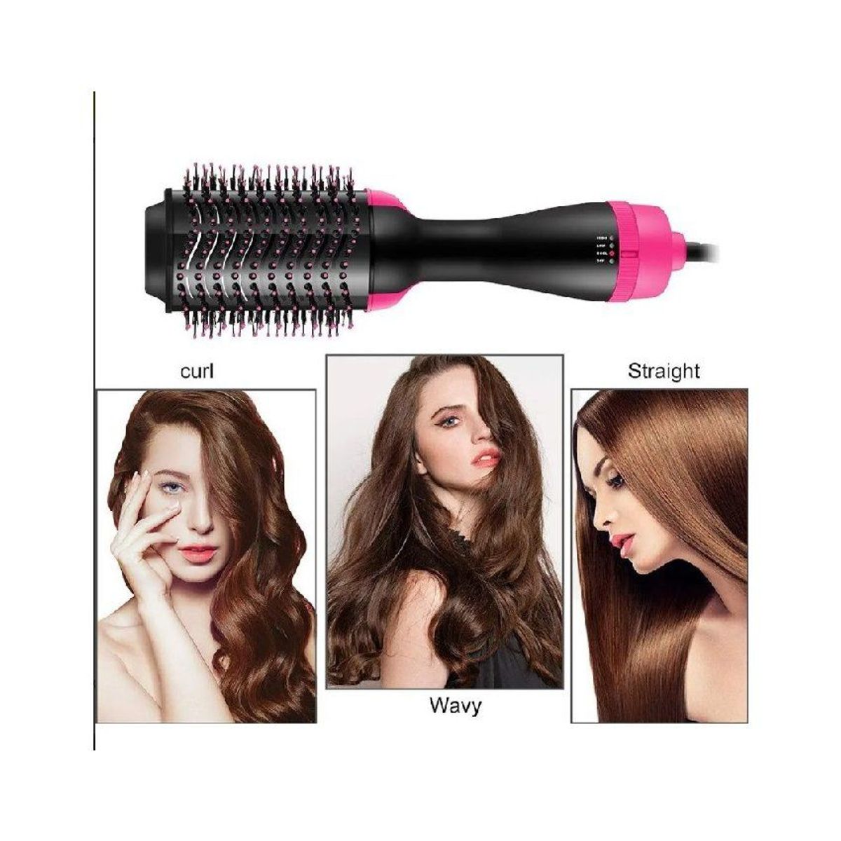 GENERICO - Cepillo alisador secador y risador one step 3 en 1  1200w