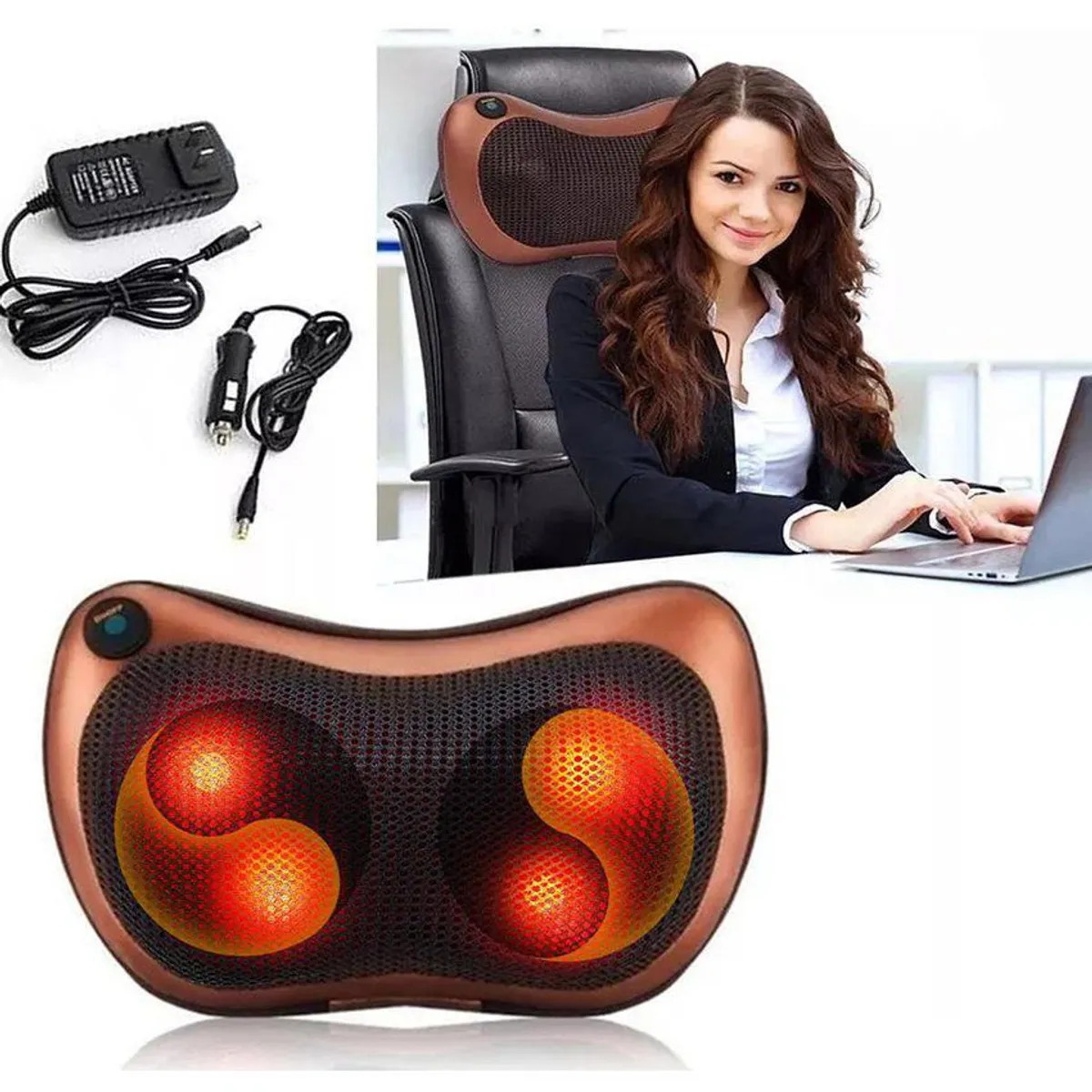 OEM - Almohada masajeador cervical shiatsu corporal termoterapia relajante