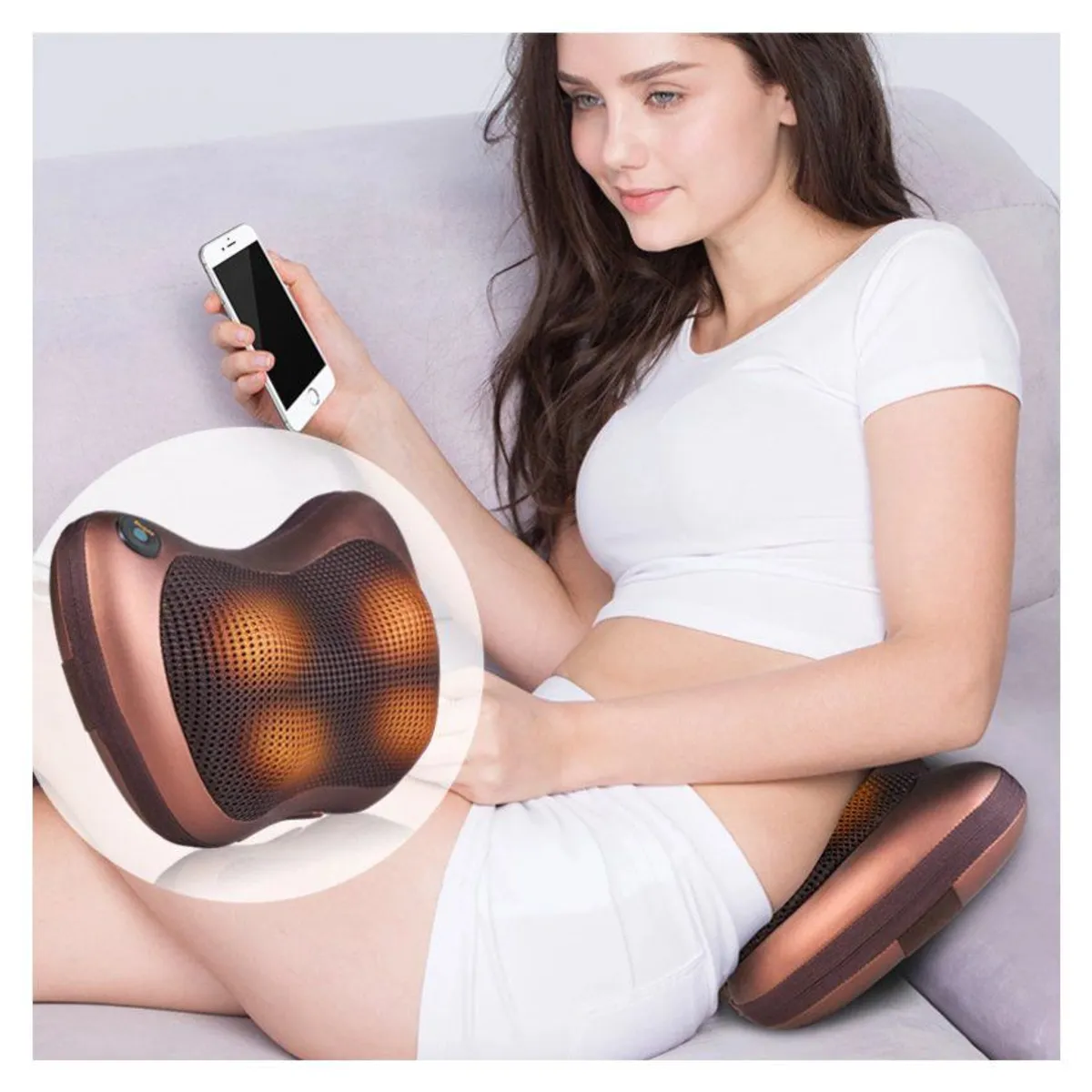 OEM - Almohada masajeador cervical shiatsu corporal termoterapia relajante